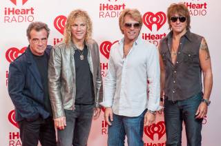Bon Jovi arrives at Night 1 of the 2012 iHeartRadio Music Festival at MGM Grand Garden Arena on Friday, Sept. 21, 2012.